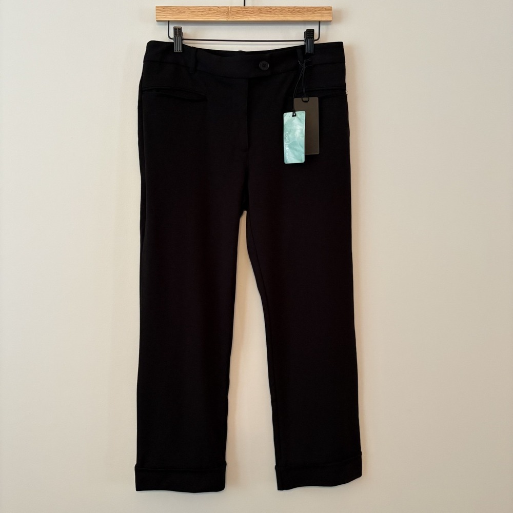 NWT Betabrand Cool Jade 2.0 Straight Leg Pants Black Sz L Stretch Office Comfort